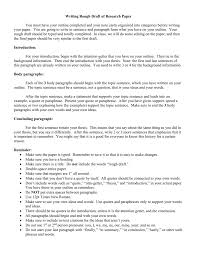 At last, you are ready to begin writing the rough draft of your research paper. Writing Rough Draft Of Research Paper
