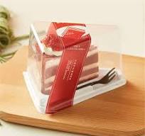 China Factories square Plastic Cheesecake Transparent Triangle Cake Slice  Box Cake Boxes 12 X 12 X 6 Mini Cake Box with Fork