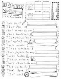 Spanish Demonstrative Adjectives No Prep Printable Worksheet Practice Printable Worksheets Adjectives French Adjectives