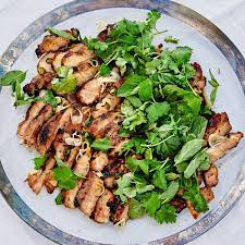 Grilled Pork Shoulder Steaks With Herb Salad Recipe Pork Shoulder Steak Grilled Pork Shoulder Summer Dinner Recipes Grill