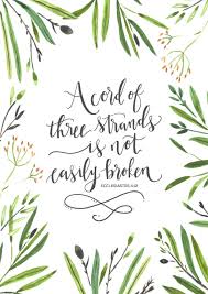 A flemish eye, or dutch splice, involves unwrapping three strands (the strands need to be next to each other, not alternates) of the wire and keeping them off to one side. A Cord Of Three Strands A6 Card Re Vived Com