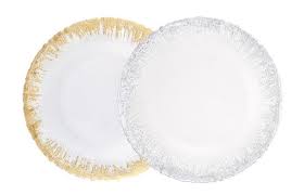 Midnight black metal charger plate. Rent Glass Charger Plates For Event Wedding Tables Fabulous Events