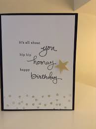 Stampin Up Endless Birthday Wishes Set Gold Ink And Paper Birthday Card Inside Reads Enjoy Cool Birthday Cards Birthday Card Messages Grandma Birthday Card