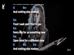 Nothing else matters metallica von dem album s&m 1999: Chords And Lyrics Metallica Nothing Else Matters Youtube
