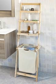 Badregal Leiterregal Handtuchleiter Waschebeutel Waschekorb Regal Bad Ablage Praktisch All In One Holz H Badezimmer Ablage Regal Badezimmer Dekor