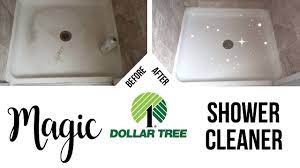 Diy Magic Shower Cleaner Dollar Tree Cleaning Hack Shower Cleaner Shower Cleaning Hacks Clean Shower Floor