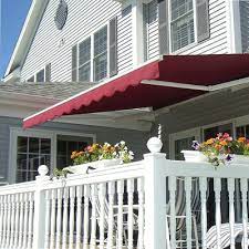 Aleko 16 Ft W X 10 Ft D Retractable Motorized Patio Awning Color Dark Blue Patio Awning Patio Design Patio