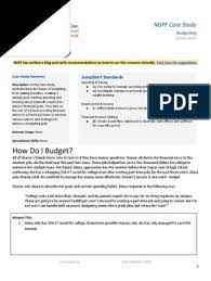 Auto loans answer key ngpf next gen personal finance answers pdf . Budgeting Cs How Do I Budget Budget Economies