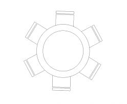 Check out our cafeteria tables, folding tables, portable stages, portable dance floors, banquet tables, catering tables, and other mobile folding furniture from sico. 6 Round Dining Table With Chairs Dwg Download