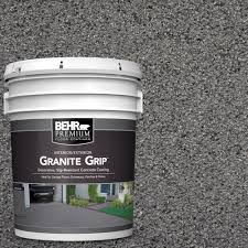 Behr Premium 5 Gal Gray Granite Grip Decorative Flat Interior Exterior Concrete Floor Coating