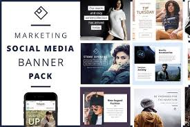 Download Social Media Banner Pack Social Media Banner Social Media Social Media Template Yellowimages Mockups