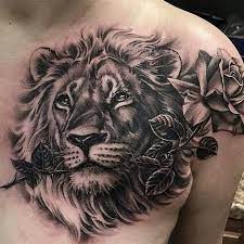 Pin By Clouzeau Grenon On Tattoos Lion Tattoo Sleeves Chest Tattoo Men Lion Head Tattoos