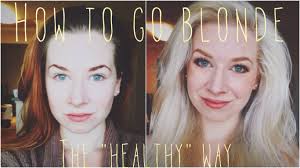 How To Go Blonde The Healthy Way Her Advice And Results Are Amazing Bleaching Your Hair Dying Hair Bleach Bath Hair