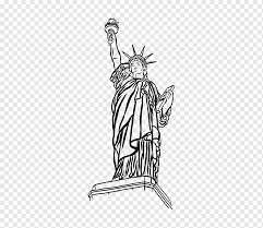 Photostock vector new york usa simple. Statue Of Liberty Monument Drawing Art Statue Of Liberty White Hand Monochrome Png Pngwing