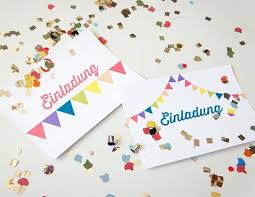 Die wimpelkette besteht aus 30 wimpeln. Einladungskarte Mit Regenbogen Wimpelkette Frau Scheiner