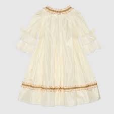 Shop The Off White Taffeta Children S Dress With Bows At Gucci Com Enjoy Free Shipping And Complimentary Girls Designer Dresses Girls Dresses Childrens Dress