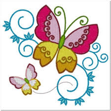 Bunga kupu kupu dari plastik kresek ungu bunga bunga cantik. 5 Motif Bordir Kupu Kupu Kolaborasi Bunga Cantik