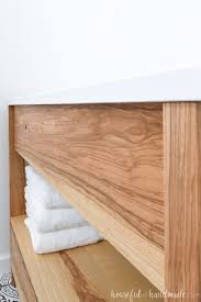 These 20 diy bathroom vanity ideas will inspire you to update your bathroom! Diy Bathroom Vanity With Bottom Drawers Houseful Of Handmade