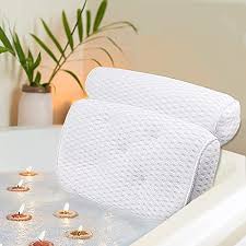 Bath pillow bathtub spa pillow. Review For Docilaso Premium Bath Pillow Bathtub Spa Pillow With 4d Air Mesh Technology And 7 Suction Cups Comfortable For Shoulder Neck Support Great For All Bathtub Hot Tub Jacuzzi And