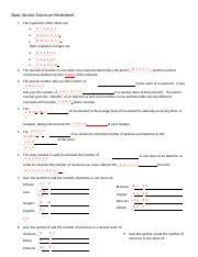 You can use this option as many times as you see fit. Basic Atomic Structure Worksheet 1 Docx Basic Atomic Structure Worksheet 1 The 3 Particles Of The Atom Are A P R O To N S B N E U T Ro N S Course Hero