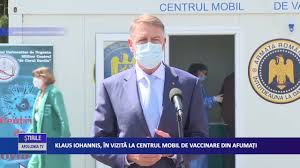 In ue romania se situeaza pe locul 8, ceea. Klaus Iohannis In VizitÄƒ La Centrul Mobil De Vaccinare Din AfumaÈ›i Youtube