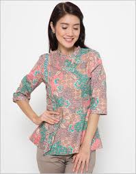 Gambar model baju gamis batik remaja atasan polos couple trendy. Model Baju Kerja Batik Remaja Radea