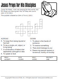 Crossword puzzle refers to a puzzle that contains boxes, numbers inside the boxes, and the questions. Jesus Prays For His Disciples Crossword Puzzle Jesus Prays Bible Worksheets Disciple