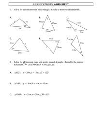Learn how to determine the measure of the indicated angle with this series of level 2 worksheets. Solved Law Of Cosines Worksheet 1 Solve For The Unknown Chegg Com
