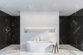 Black bathtub marble bathtub black tub black marble mansion interior luxury interior luxury furniture bel air california couples bathtub. Interior Of Luxury Bathroom With Black Marble And White Walls Stock Photo Picture And Royalty Free Image Image 124974774