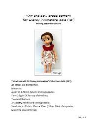 4.8 out of 5 stars. Knitting Pattern For Clothes For Disney Animators Dolls 16