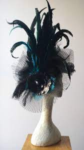 A Hand Made Hat Made In Nyc From Custom Feathers And Horsehair Perfect For A Masque Ball Or The Kentucky Derby Custom Made Hats Handmade Hat Fall Hats