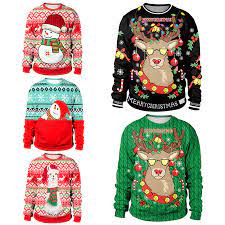 Kids novelty christmas sweater hoodie,boys/girls ugly christmas sweatshirt, chrismas costume. 2020 Christmas Sweaters Unisex Men Women Ugly Christmas Sweater Novelty Ugly Vacation Christmas Jumper Tops Clothing Pullovers Aliexpress