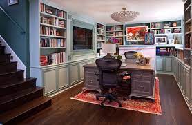 His And Hers Lifestyle Home Home Library Design Basement Home Office Home Library Design Ideas