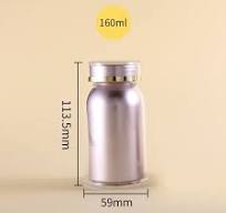 160 ml Traditional Blue Candy Jar Plastic Bottles with Cap Frosted Plastic  Bottle for Fish Oil Capsules