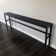 Leyland 84 Solid Wood Console Table In 2020 Long Sofa Table Wood Console Table Iron Console Table