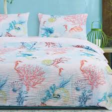 Coral quilts awesome,coral quilts design,coral quilts ideas,coral quilts popular,coral quilts style, with the resolution: Bright Coral Reef 3 Piece Quilt Set King
