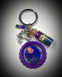 Disney Descendants 3 Mal Inspired Keychain Etsy Disney Descendants Disney Descendants 3 Descendants