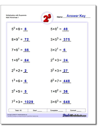Exponents Worksheets The Exponents Worksheets In This Section Provide Practice That Reinforces The Properties Exponent Worksheets Algebra Worksheets Exponents