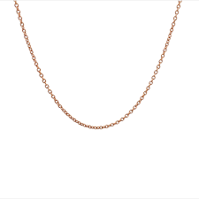 Chaîne Rolo de 45 cm en or rose poli (18K)