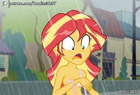 2691859 - suggestive, artist:deadinside97, part of a set, sunset shimmer,  equestria girls, acid rain, bra, breasts, busty sunset shimmer, clothes,  disappearing clothes, embarrassed, embarrassed underwear exposure, open  mouth, rain, show accurate, solo,