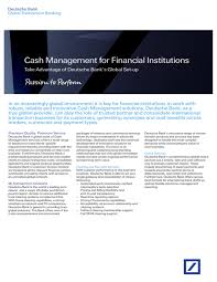You just need to look for the most suitable ones for you. Cash Management For Financial Institutions