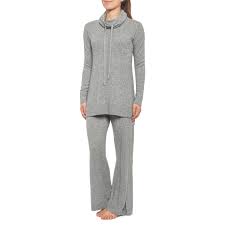 Cynthia Rowley Funnel Neck Sweater And Lounge Pants Set For