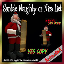 Hand drawn lettering for xmas greetings cards, invitations. Second Life Marketplace Santa S Naughty Or Nice List