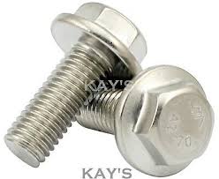 Flanged Hexagon Head Bolts Flange Hex Screws A2 Stainless Steel M5 M6 M8 M10 Ebay