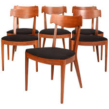 Set Of Six Kipp Stewart For Drexel Walnut Declaration Dining Chairs 1stdibs Com Dining Chairs Modern Walnut Dining Chair Lake House Furniture