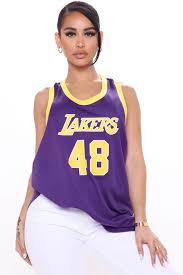 Buy los angeles lakers memorabilia including autographed basketballs, jerseys and more from the basketball shop steiner sports. Nba Head Coach Lakers Jersey Top Purple Graphic Tees Fashion Nova