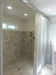 Walk In Shower Custom Shower Curtain And Rod For The Handicapped Shower Stall Bathrooms Remodel Small Bathroom