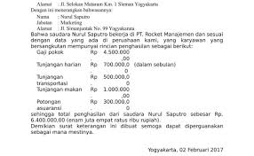 Jenuh, atau ingin observatif dengan tempat baru, jenjang karir di perusahaan stagnan atau tidak berkembang 4. Contoh Surat Keterangan Penghasilan Kerja Nusagates