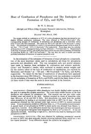 Phosphorus pentoxide is a covalent compound that is composed of 4 phosphorus (p) atoms and 10 oxygen (o) atoms. Heat Of Combustion Of Phosphorus And The Enthalpies Of Formation Of P4o10 And H3po4 Transactions Of The Faraday Society Rsc Publishing