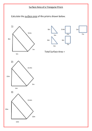 Surface Area Of Triangular Prisms Teaching Resources